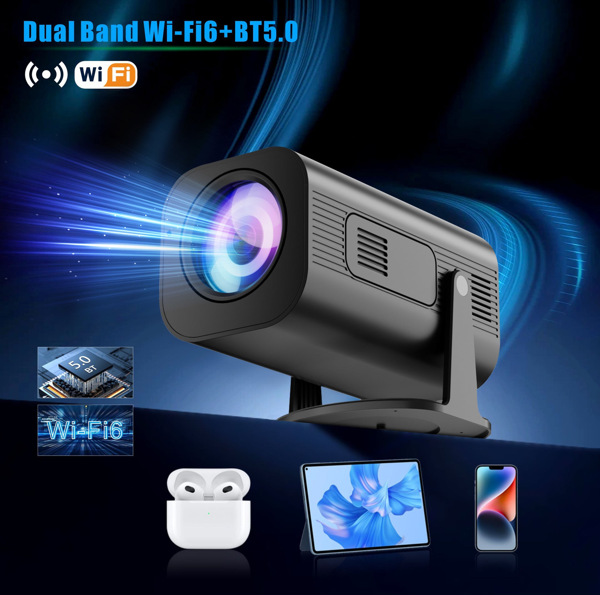 CinemaVision™ P330 Ultra-Light Mini Projector — 720P Portable Home Theater