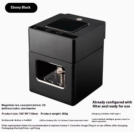 PureAsh™ Smart Smokeless Ashtray & Air Purifier — High-End Home Odor Eliminator