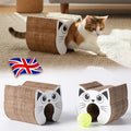 PawKurl Accordion Cat Scratcher Toy – 3-in-1 Honeycomb Scratcher, Bell Ball Track & Cat Bed