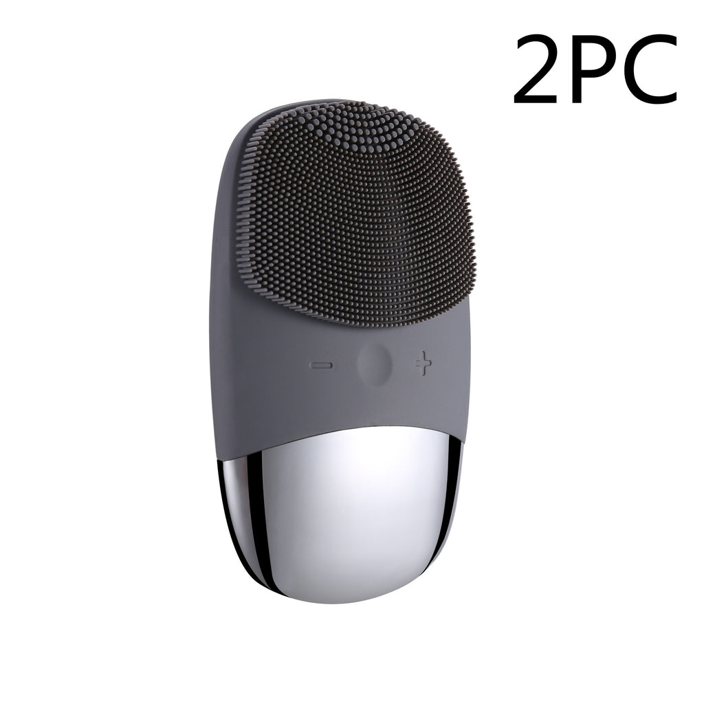 Luxury Mini Silicone Electric Face Cleansing Brush — Sonic Vibration Deep Pore Cleanser
