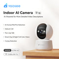 Yoosee AI Smart Home Security Camera | 2K 360° Coverage, Human & Pet Detection, Night Vision & Wi-Fi 6