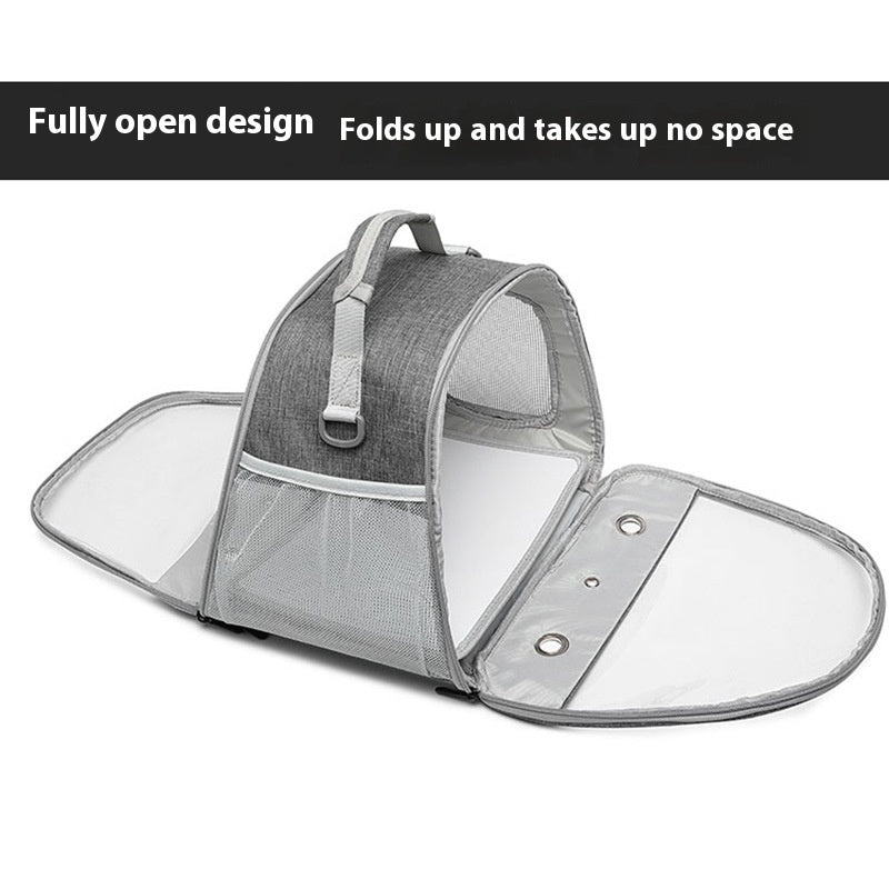 Luxury Portable Foldable Pet Outing Cage – Breathable Travel Carrier for Cats & Dogs