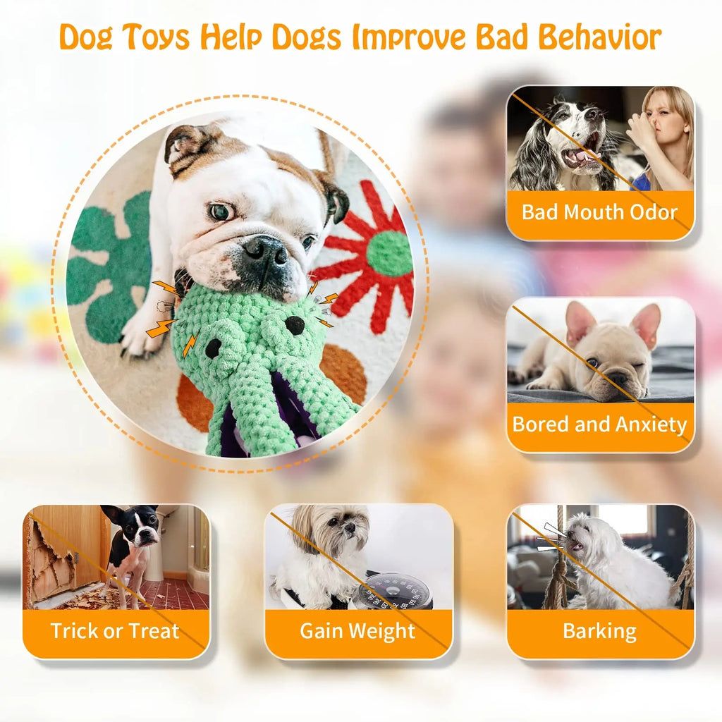 PawSqueak Octopus Shell Squeaky Chew Toy – Bite Resistant Teeth Cleaning Puzzle Toy for Cats & Dogs