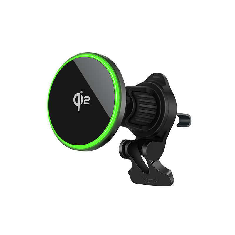Image 1: "Qi2.0 magnetic car wireless charger with 15W fast charging"
Image 2: "Magnetic car phone mount with wireless charging on dashboard"
Image 3: "Car wireless charger with 360-degree rotation and MagSafe compatibility"
Image 4: "Qi2.0 car charger mounted on air vent with phone charging"
Image 5: "Magnetic car phone holder with wireless charging indicator light"