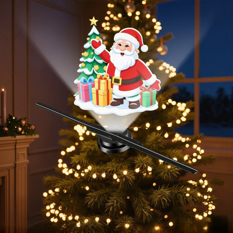3D Hologram Fan Display — WiFi App-Controlled 16.5" LED Advertising Sign