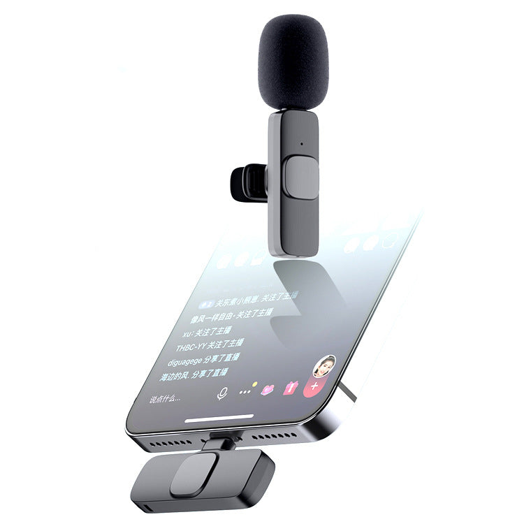 Wireless Clip-On Microphone | Noise-Cancelling Lavalier Mic for TikTok, Live & Content Creation