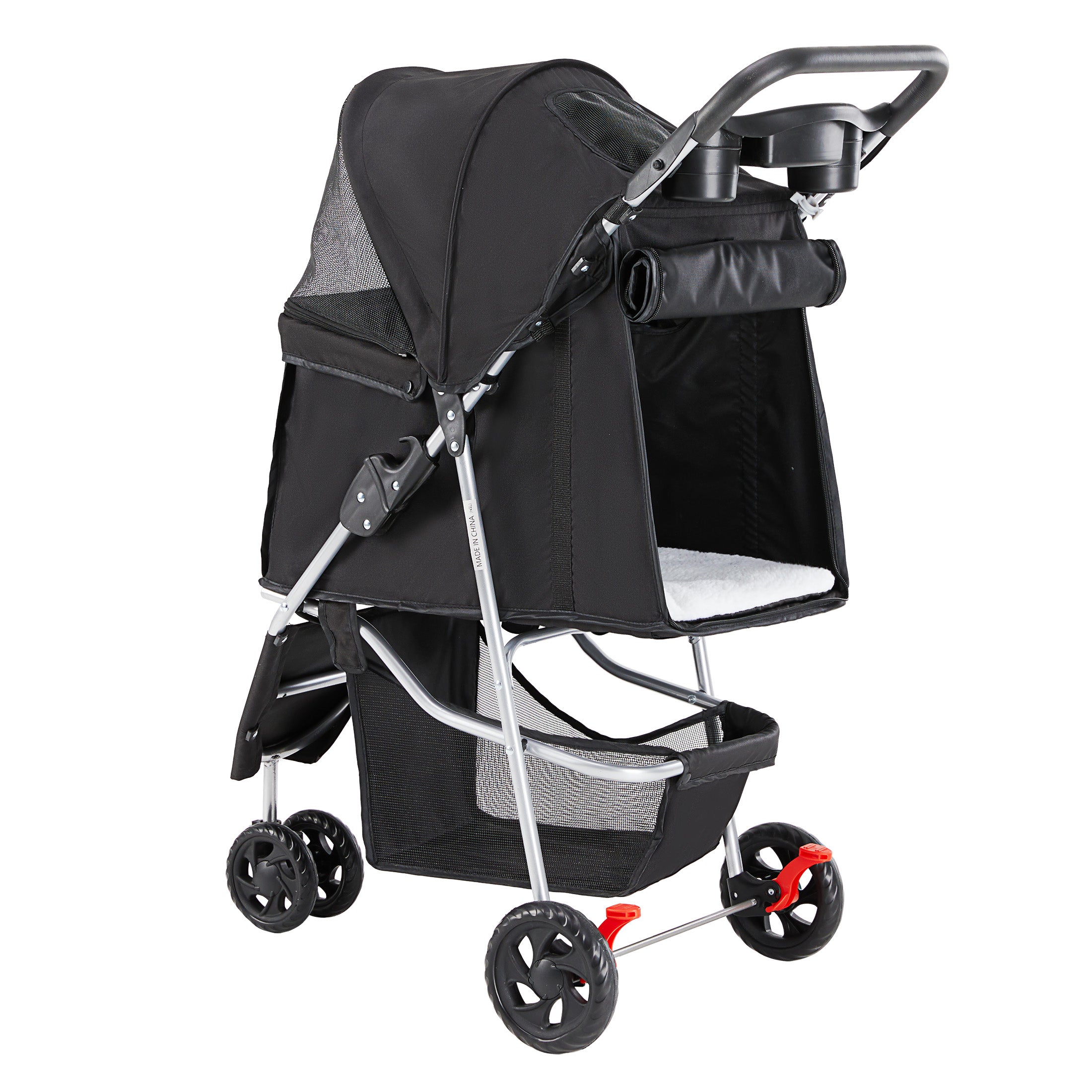 Luxury Pet Stroller Cart for Cats & Dogs — Foldable, All-Terrain, Breathable