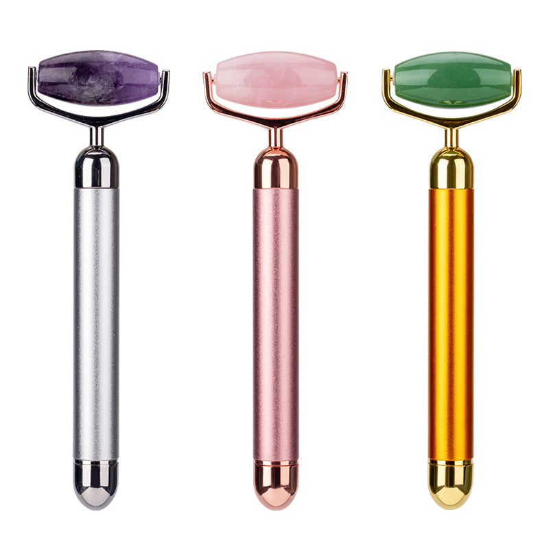 Luxury Electric Jade Face Roller — Vibrating Jade Beauty Stick for Face Lifting & Glow
