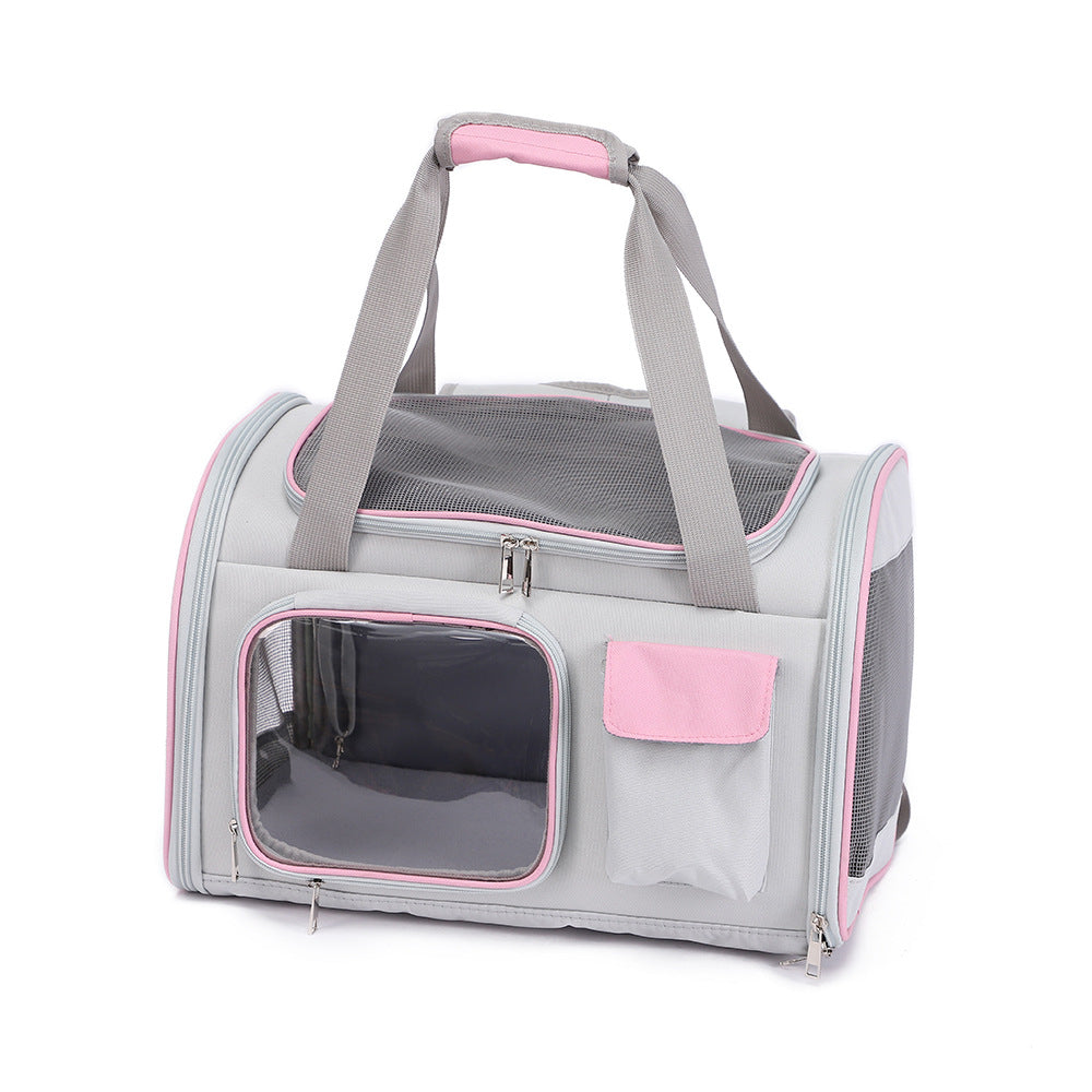 Luxury Foldable Dual-Purpose Pet Shoulder Bag – Cat & Small Dog Carrier