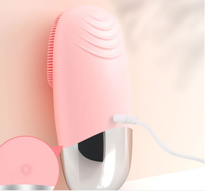 Luxury Mini Silicone Electric Face Cleansing Brush — Sonic Vibration Deep Pore Cleanser