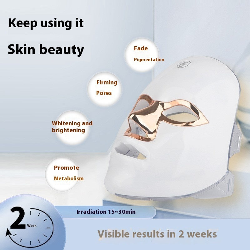 7-Color LED Light Therapy Face Mask | Rechargeable Photorejuvenation Beauty Instrument