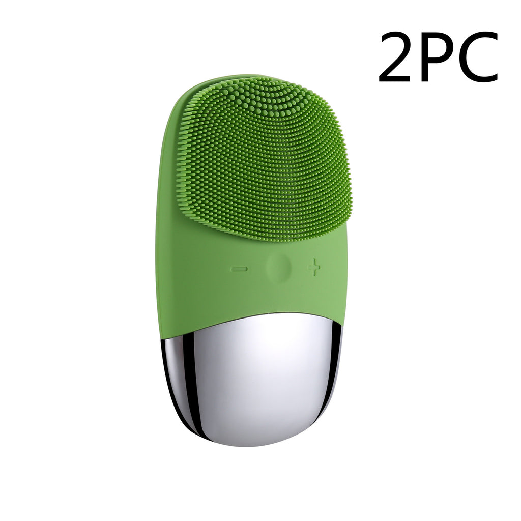 Luxury Mini Silicone Electric Face Cleansing Brush — Sonic Vibration Deep Pore Cleanser