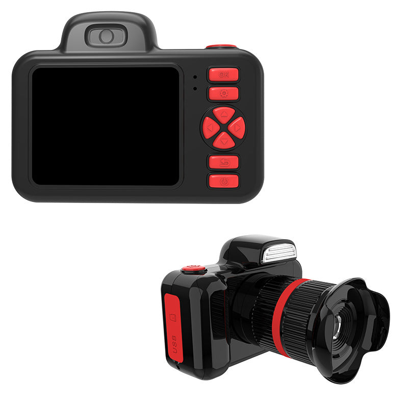 KidShot™ Mini HD Camera — Children's Digital DSLR-Style Cam in Black, Pink & Sky Blue