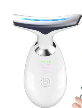 Luxury 7-Color LED EMS Face & Neck Beauty Massager — Negative Ion, Infrared, Ultrasonic Skin Rejuvenation
