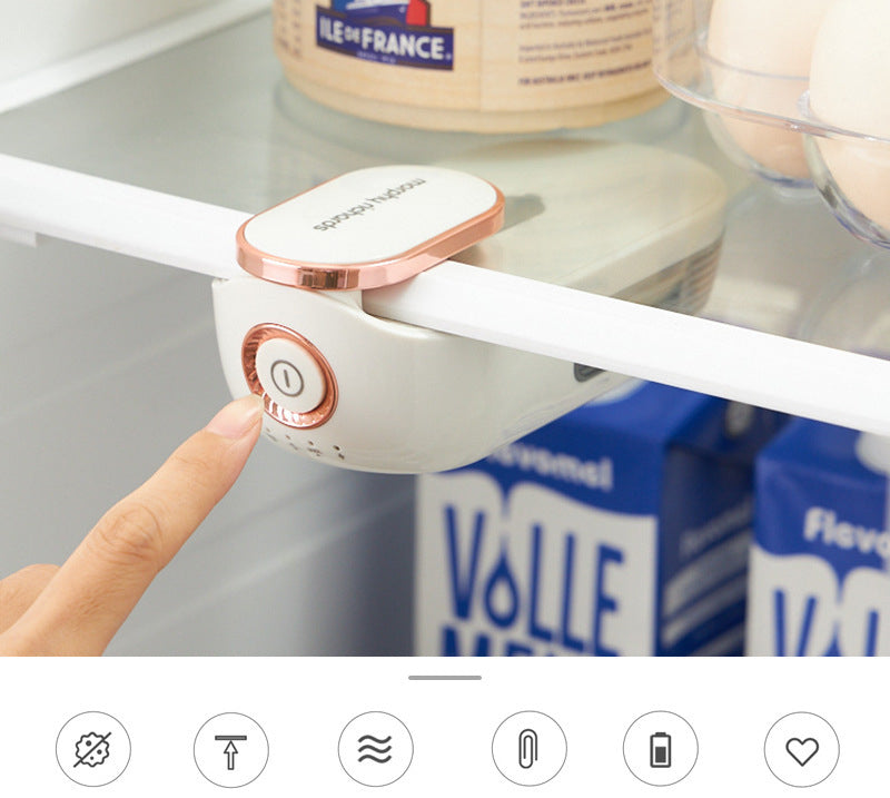 Ozone & Negative Ion Refrigerator Deodorizer Purifier — USB Powered