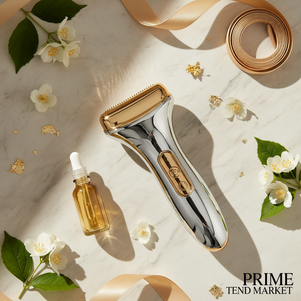 Flatlay — Cream Marble with Jasmine & Gold Ribbon