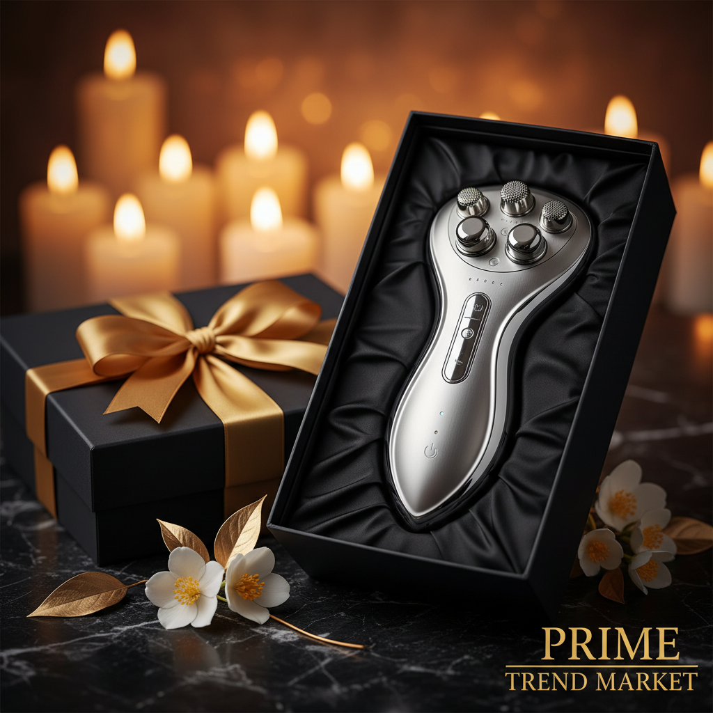 Gift Box — Platinum in Black Satin + Gold Ribbon