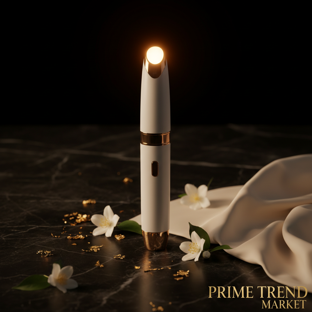 Hero — White Pen Standing on Dark Marble