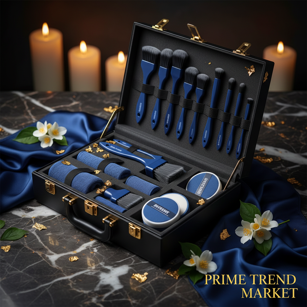 26-piece car detailing kit displayed in premium case – Prime Trend Market