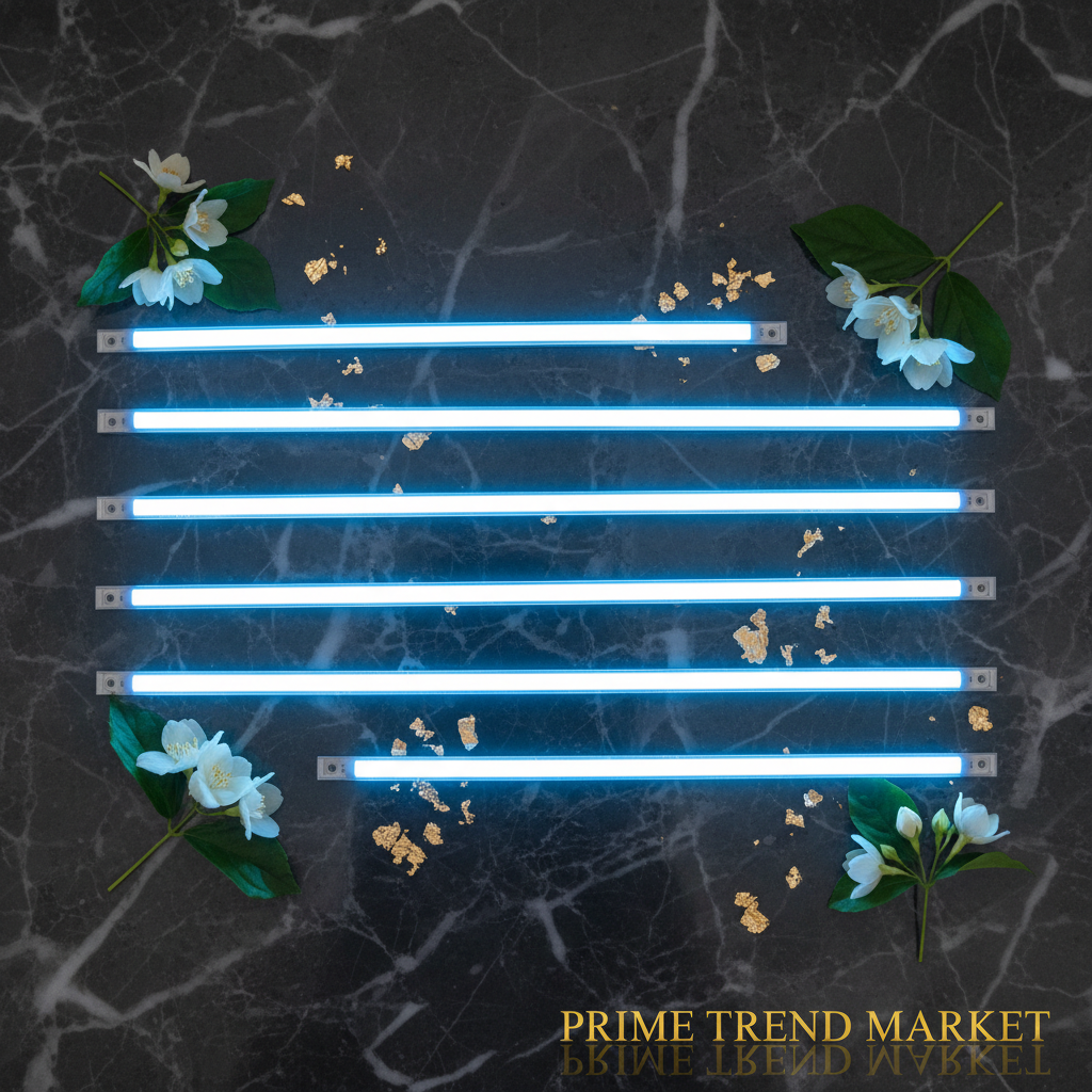 4Pcs Car LED Atmosphere Light flat lay on dark marble with jasmine – Prime Trend Market