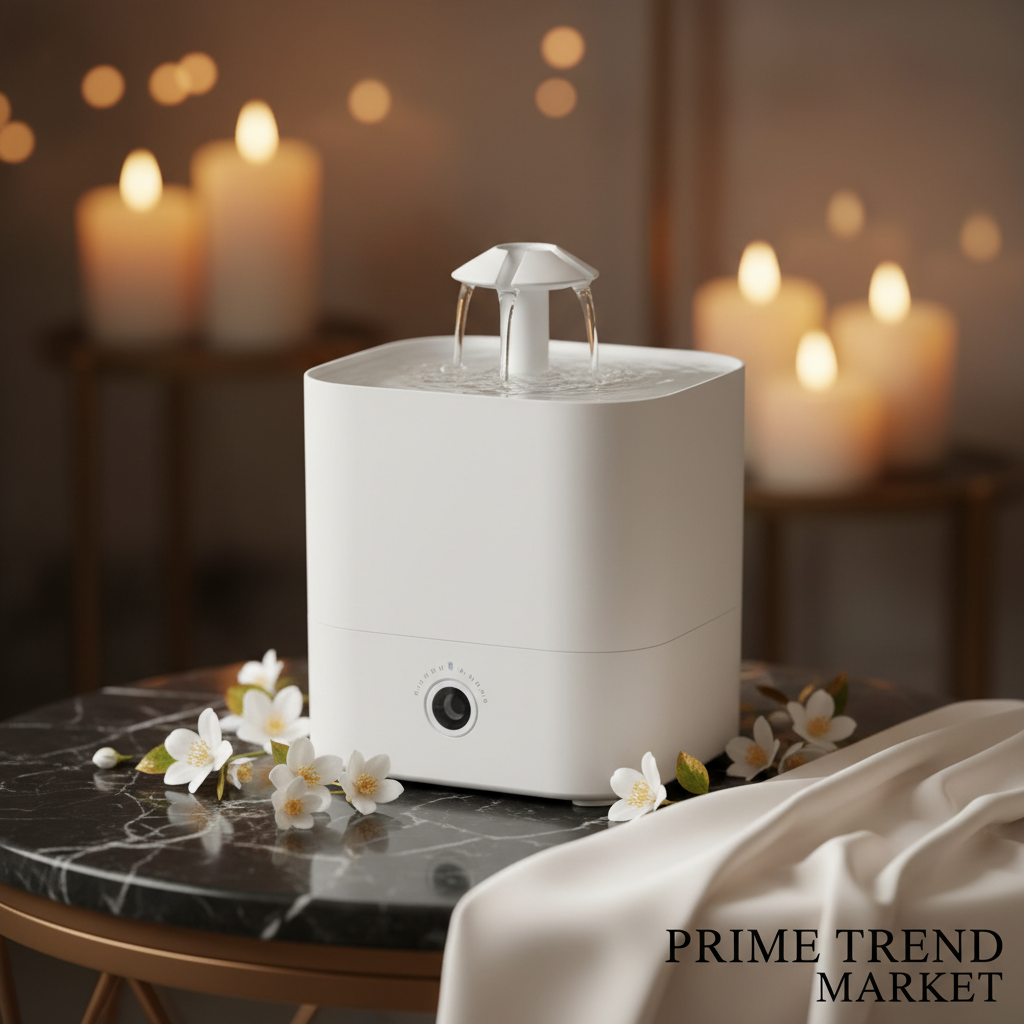 Smart Pet Water Fountain - Marble Jasmine Hero Shot