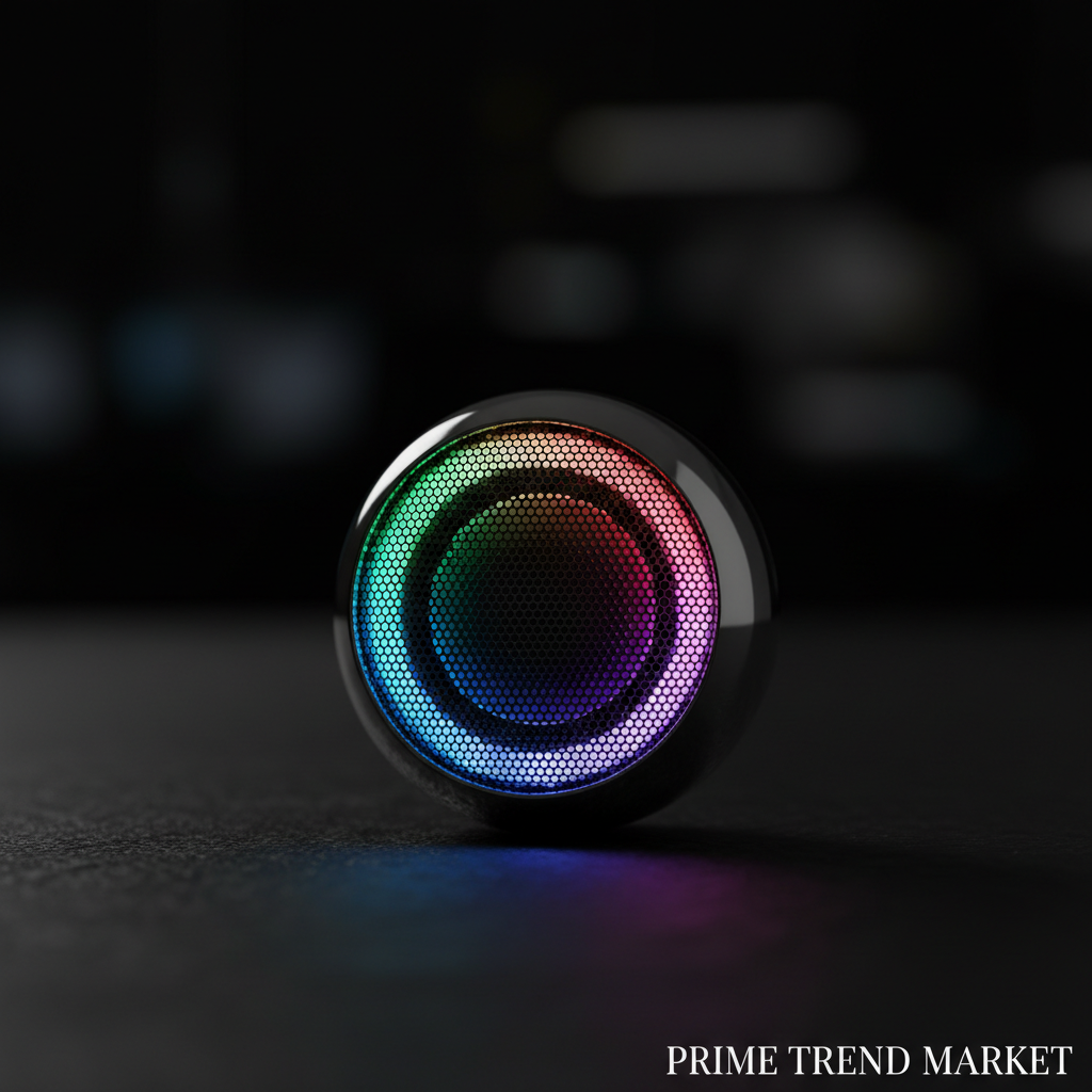 M3 Mini RGB Bluetooth Speaker - Close-up LED color-changing glow detail