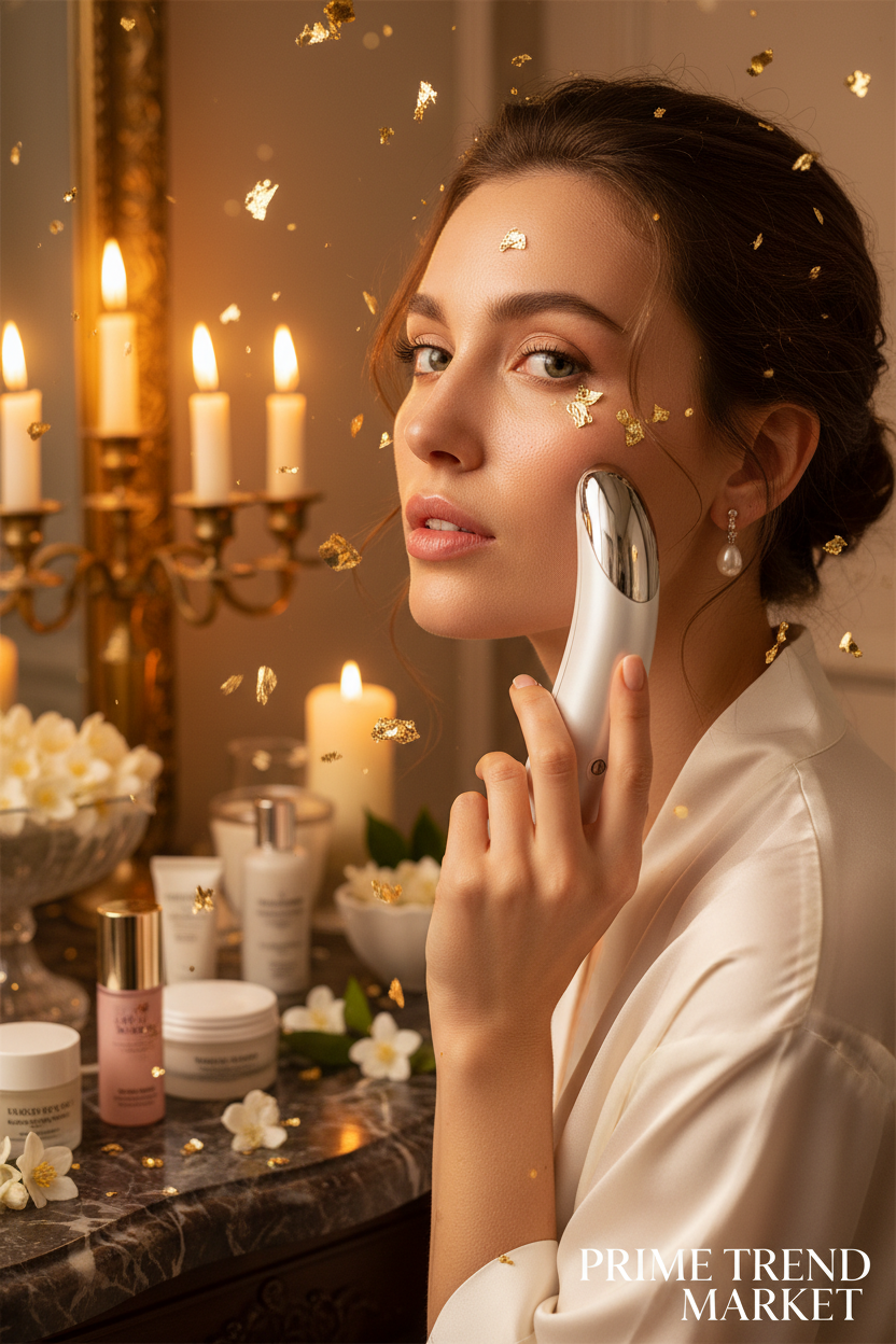Luxury Iontophoresis Device Model Campaign Shot