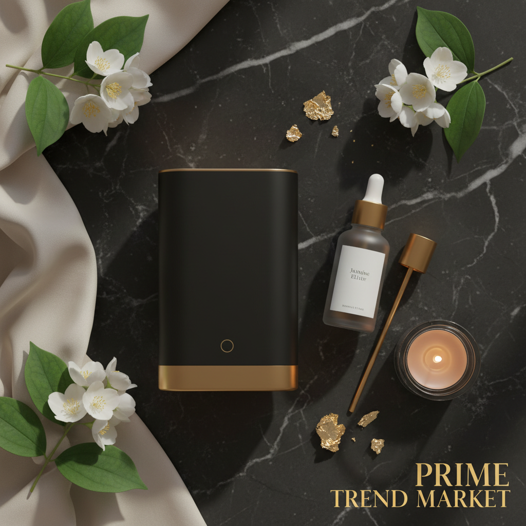 Luxury Waterless Anhydrous Essential Oil Aroma Diffuser — Essential Oil Flat Lay | Prime Trend Market