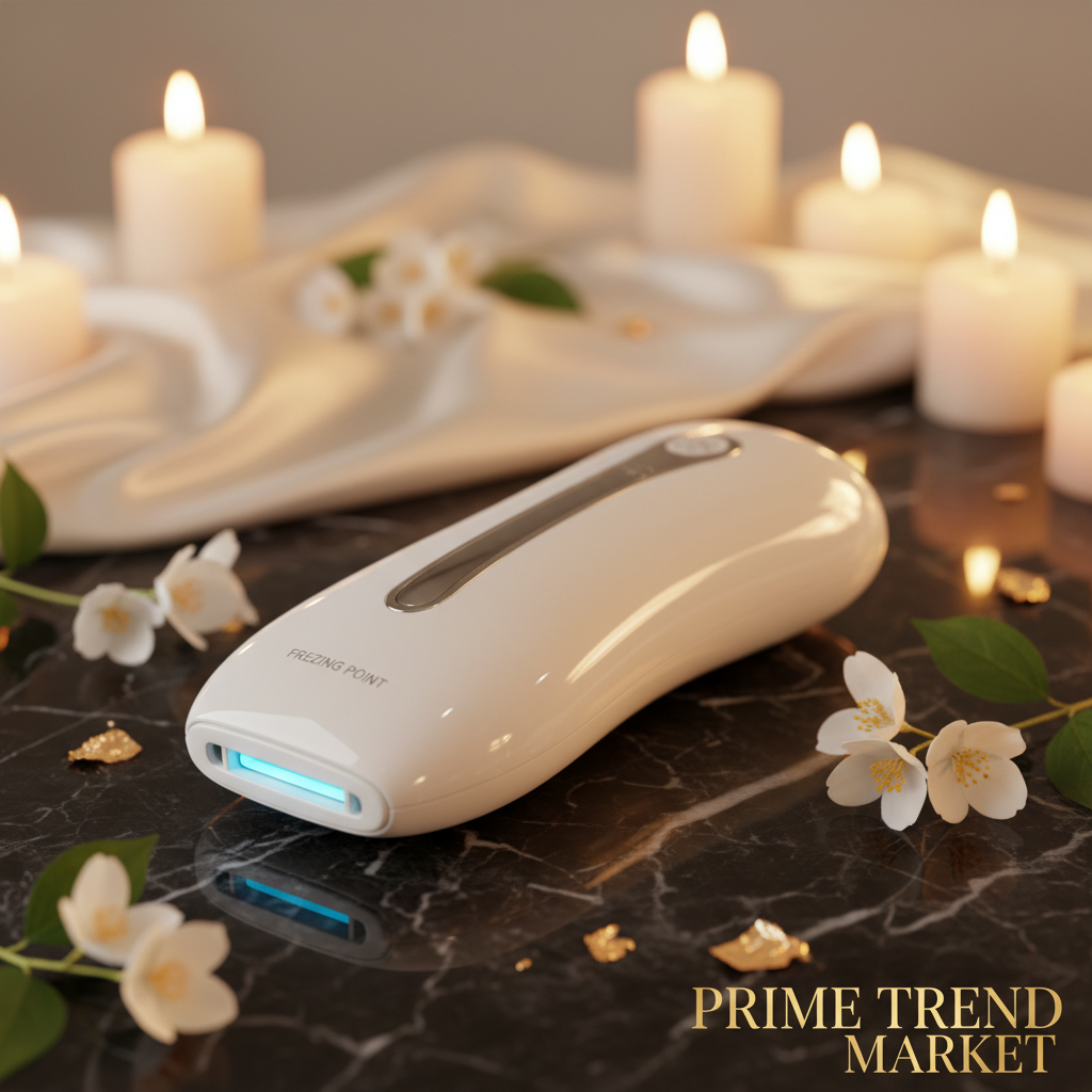 Freezing Point IPL Hair Removal Device — Hero Shot on Black Marble