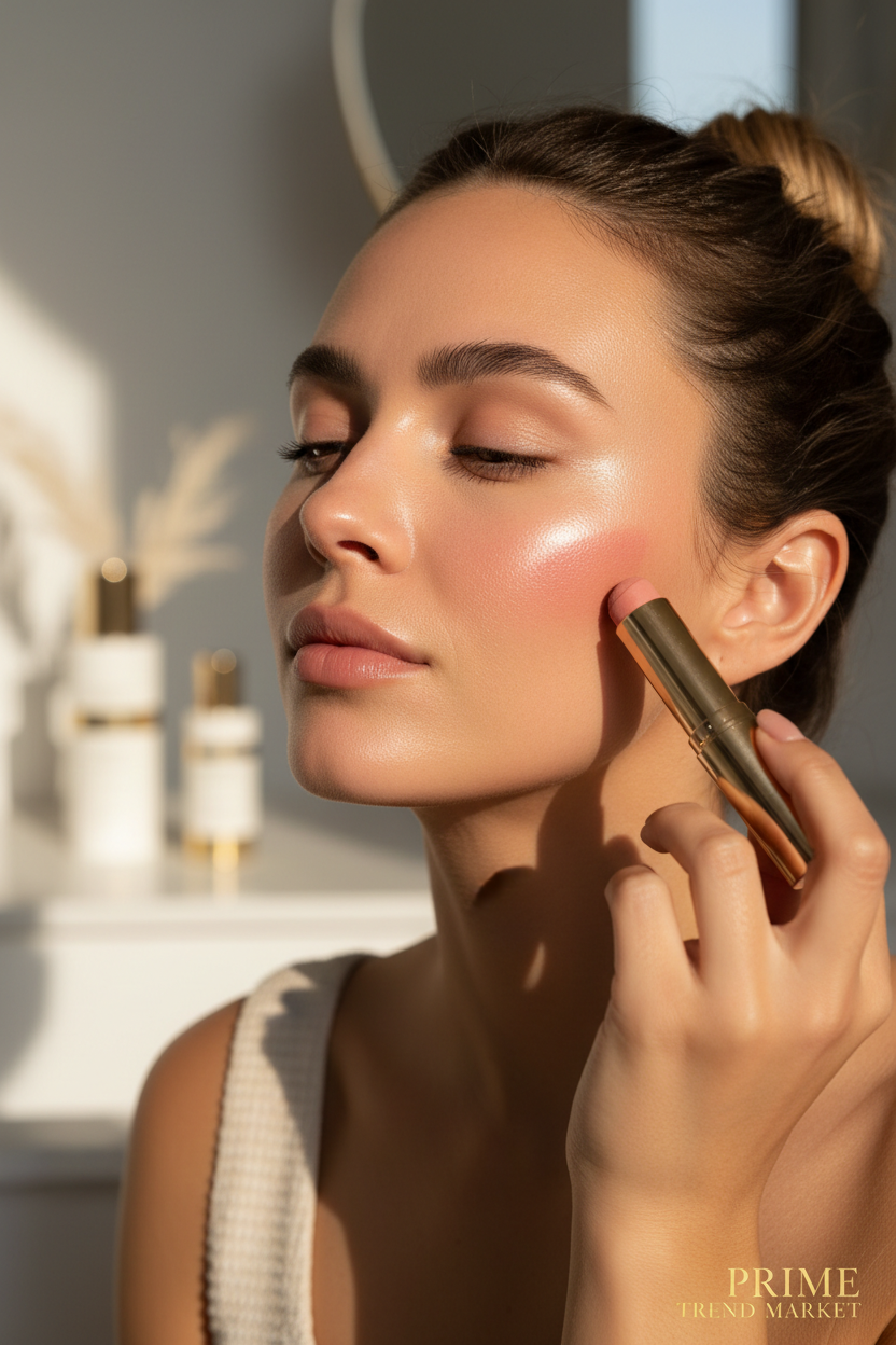 Vital Smooth Blush Cream Stick — Application Lifestyle
