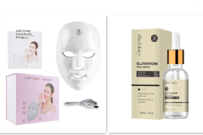 7-Color LED Photon Face Mask | Skin Rejuvenation & Glutathione Brightening Kit