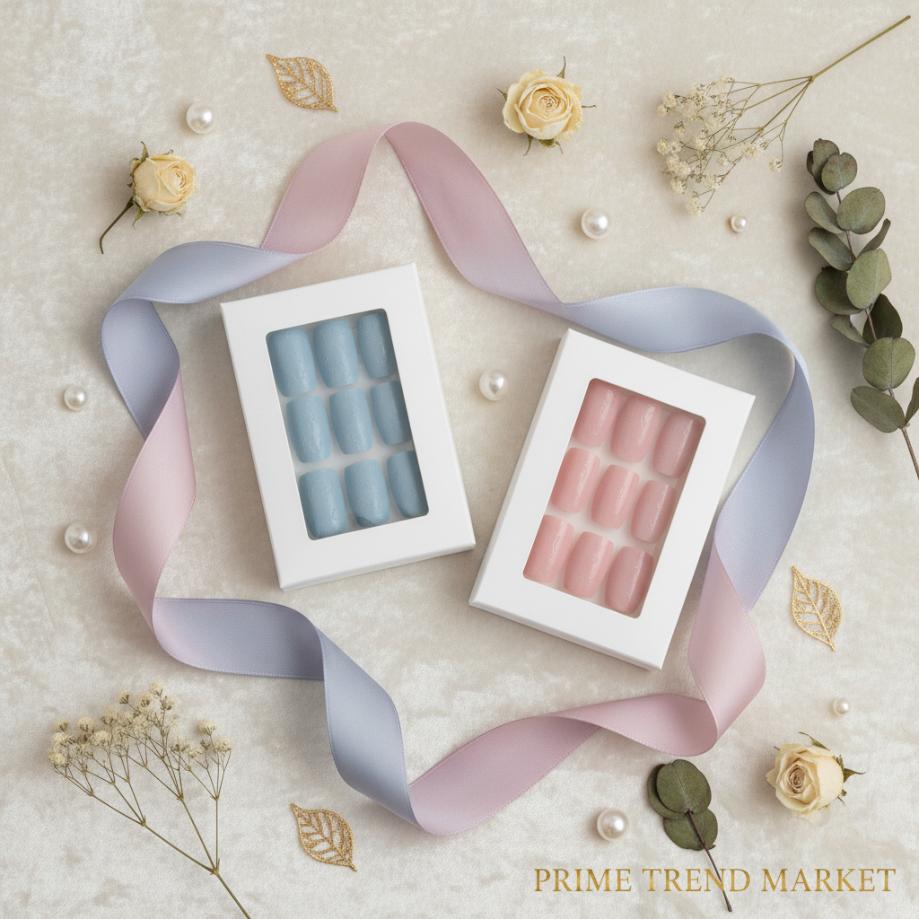 Soft Finish Press-On Nails — Gift Set Flat Lay