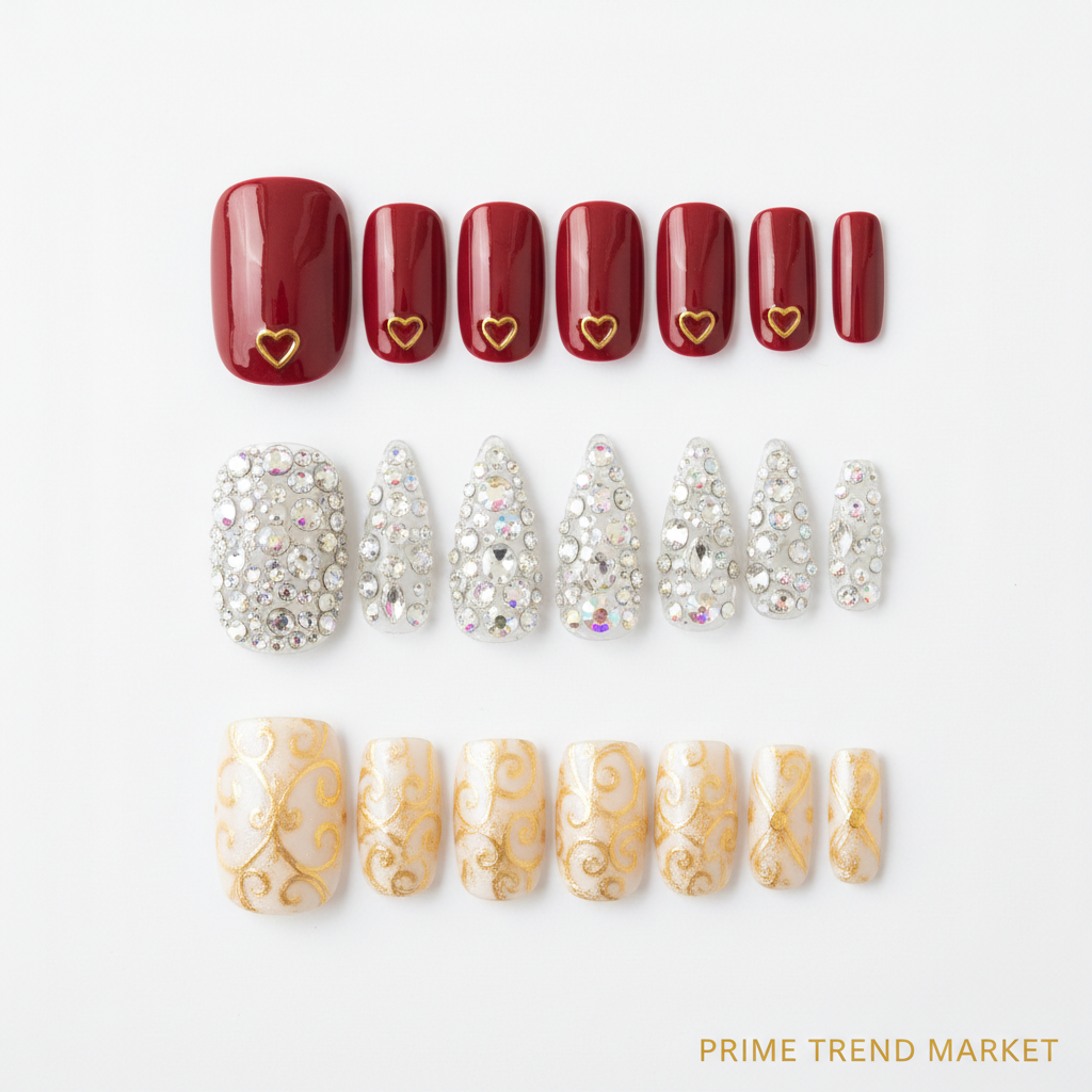 Overhead knolling of 3 nail sets