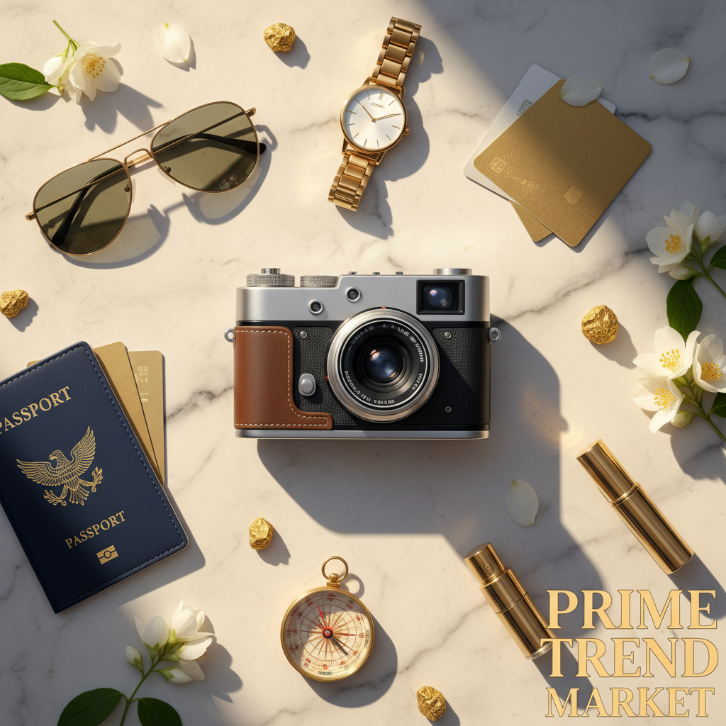 TravelShot travel flat lay with passport and jasmine