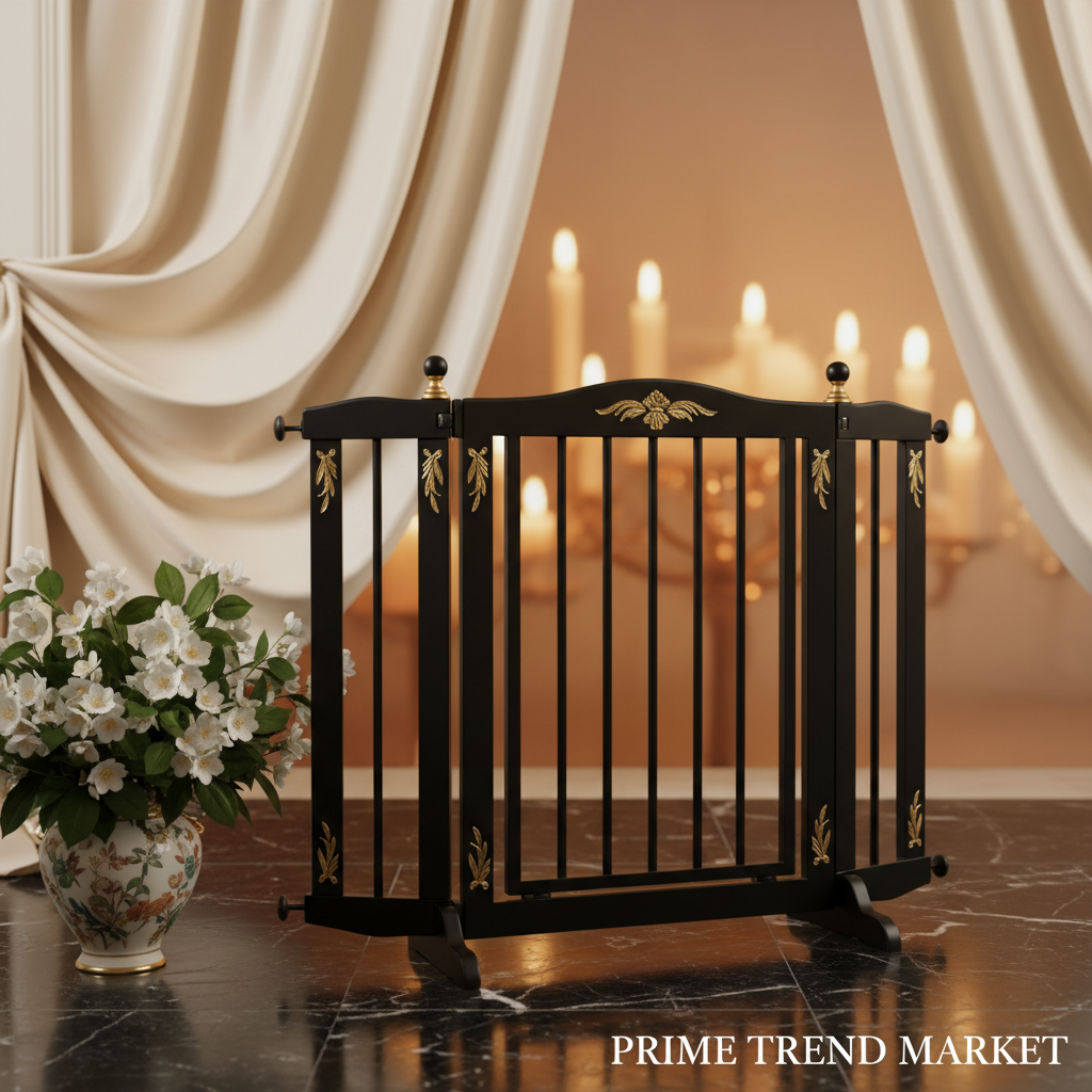 Foldable Pet Gate - Marble Entryway Hero Shot