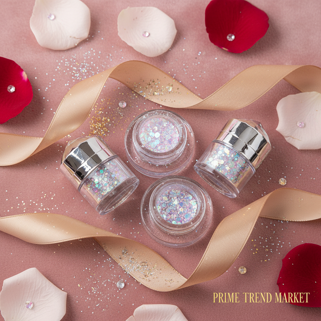 Crystal Diamond Nail Powder — Gift Set Flat Lay