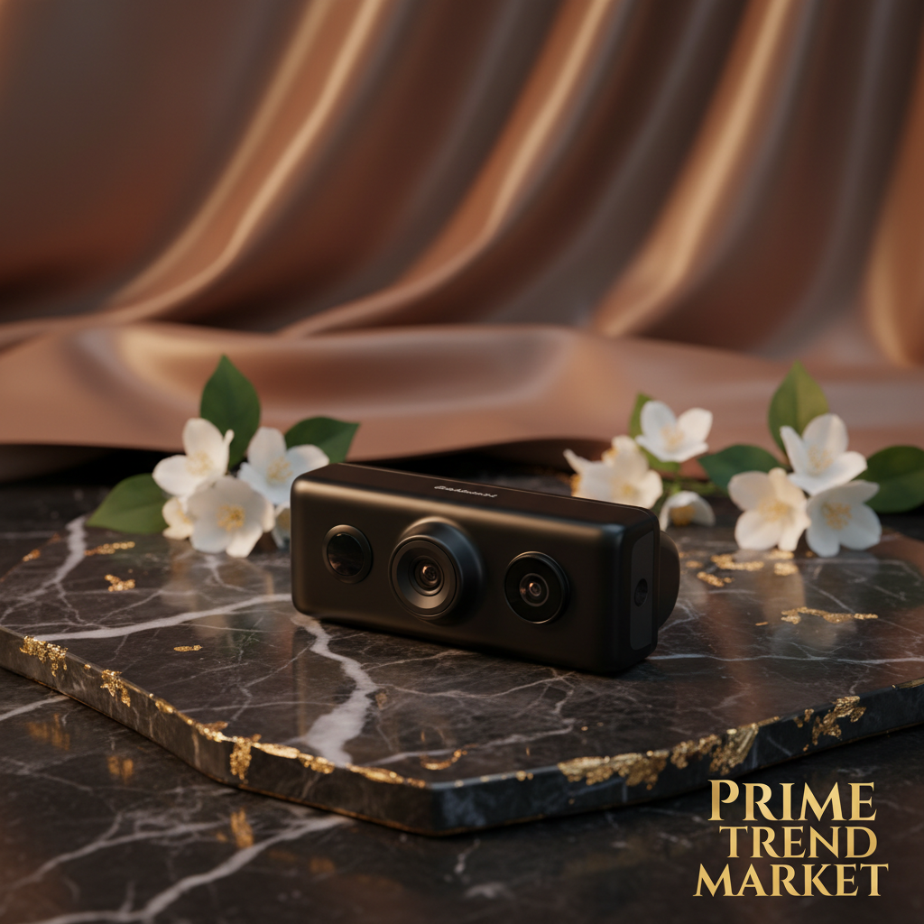 3-Channel Dash Cam luxury product shot on dark marble — Prime Trend Market