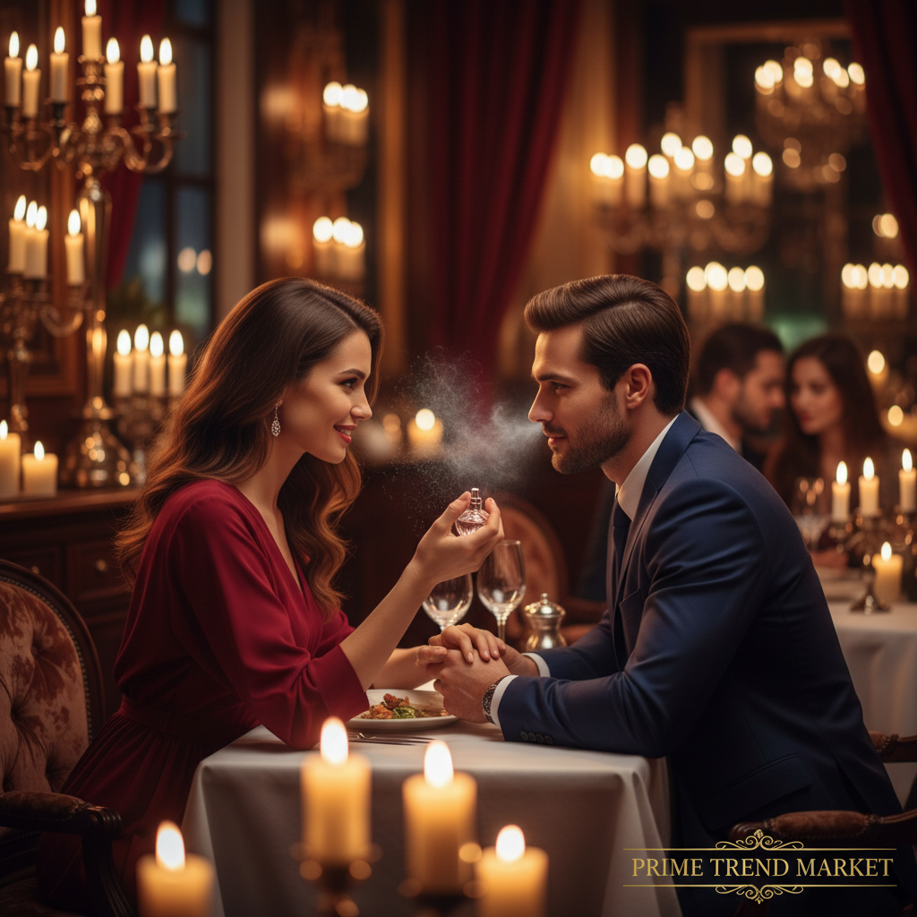 Couple on romantic date night with EELHOE Pheromone Perfume - Prime Trend Market