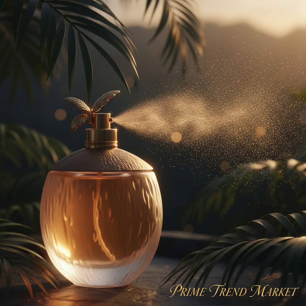 Roxelis Coconut Perfume tropical mist drama shot - Prime Trend Market