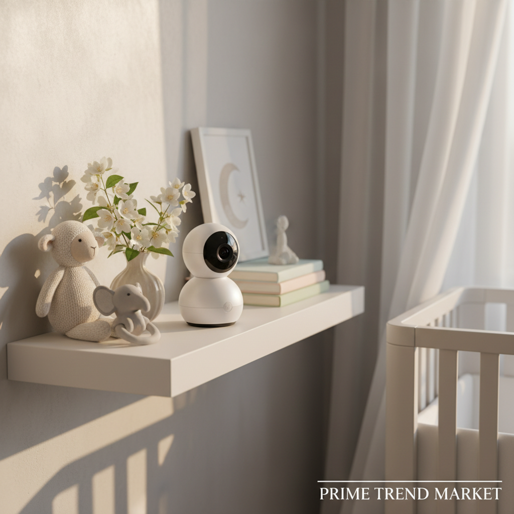 NestCam 1080P Baby Monitor in nursery lifestyle shot