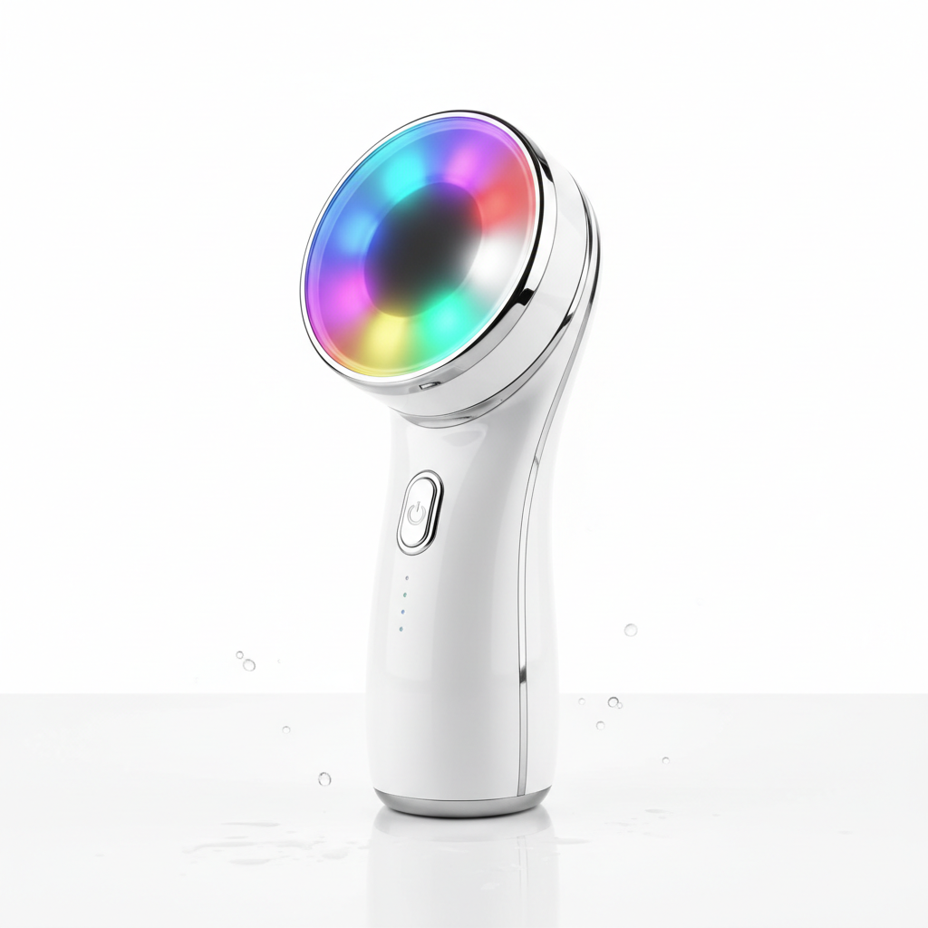 7-in-1 LED Light Therapy Skin Care Beauty Instrument - White US Plug