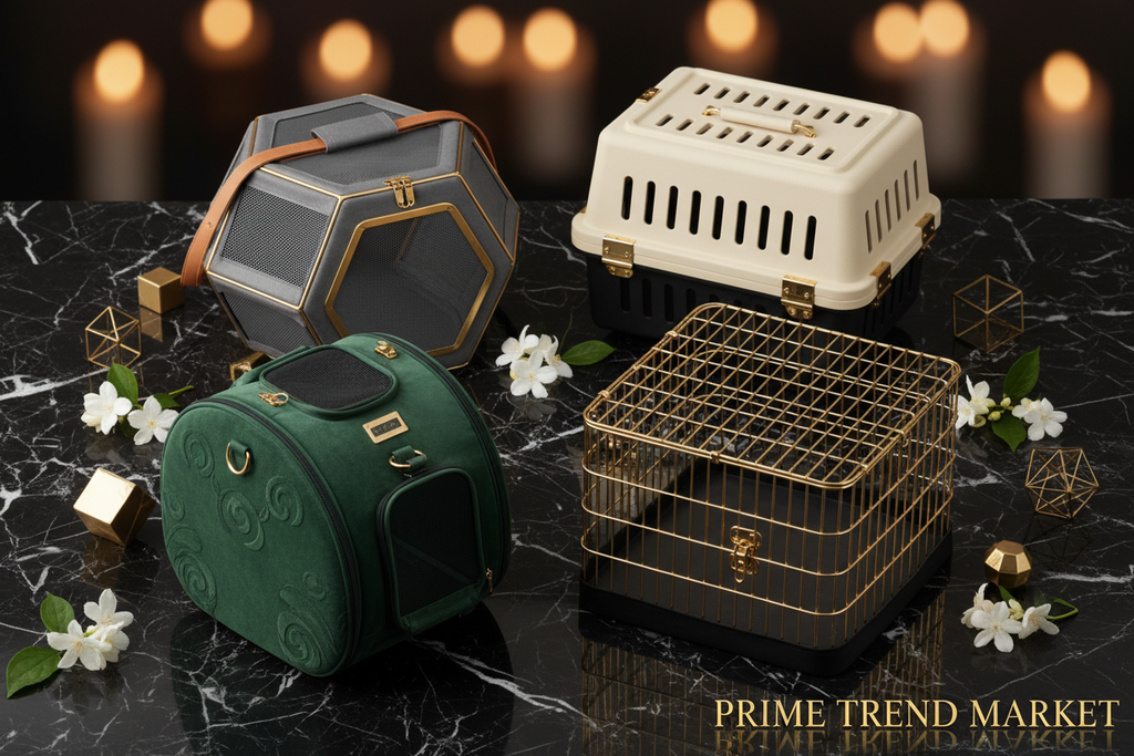 4 styles portable foldable pet cage flat lay