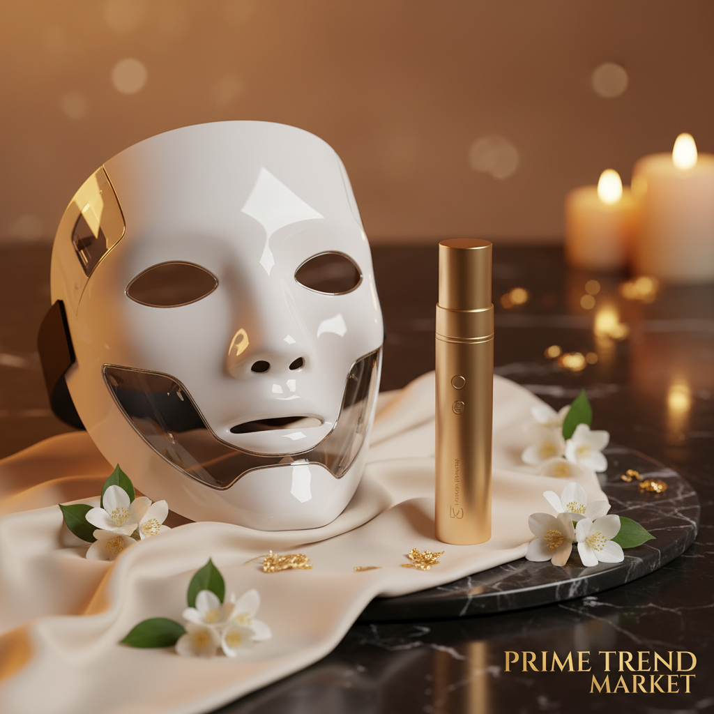 Complete Glow Kit — LED Mask + Nano Mist Sprayer Hero Shot | Prime Trend Market