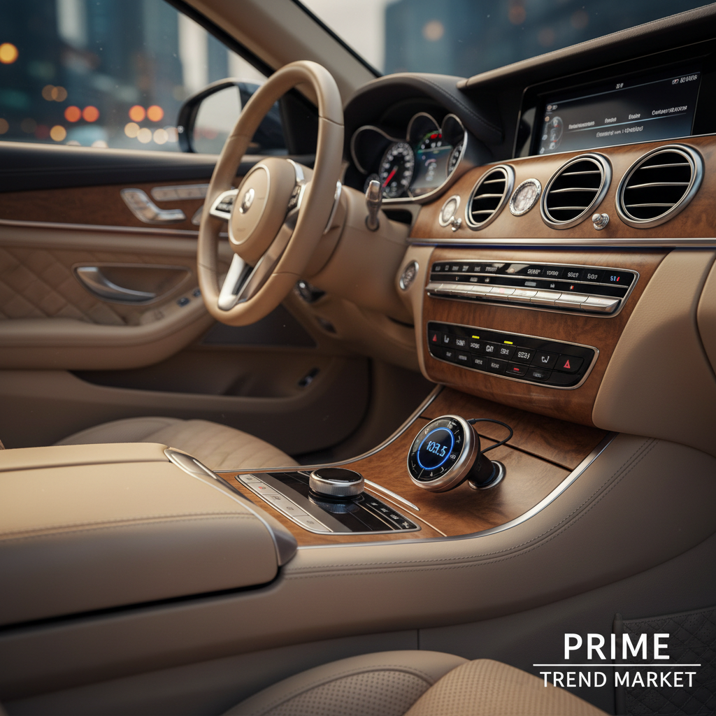 FM transmitter plugged into car 12V port – Prime Trend Market