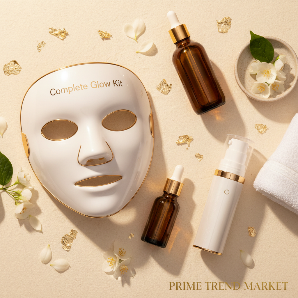 Complete Glow Kit — Luxury Flat Lay | Prime Trend Market