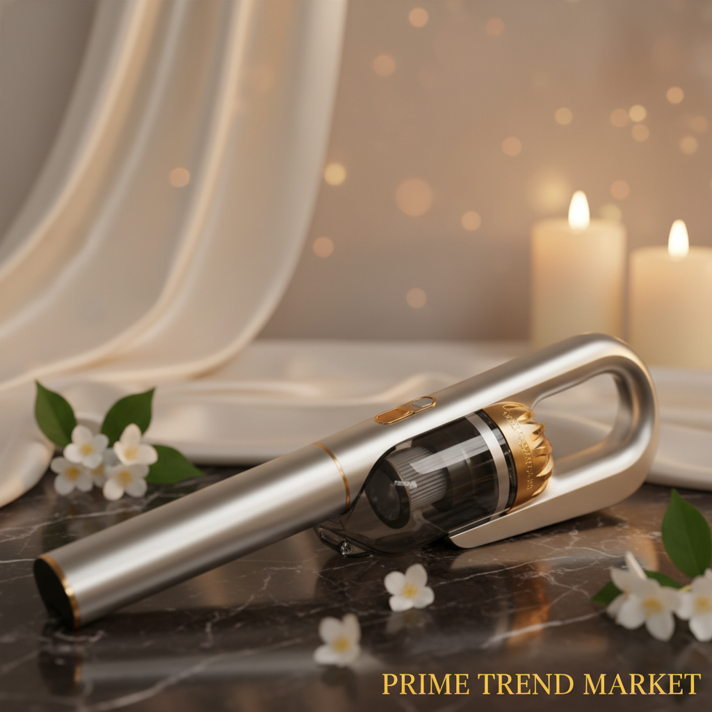 Silver wireless handheld vacuum cleaner on marble – Prime Trend Market