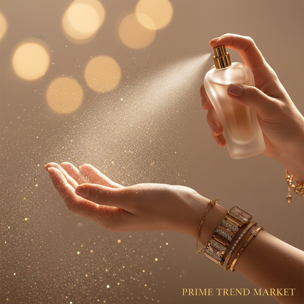 Roxelis Vanilla Glitter Perfume wrist spritz lifestyle - Prime Trend Market