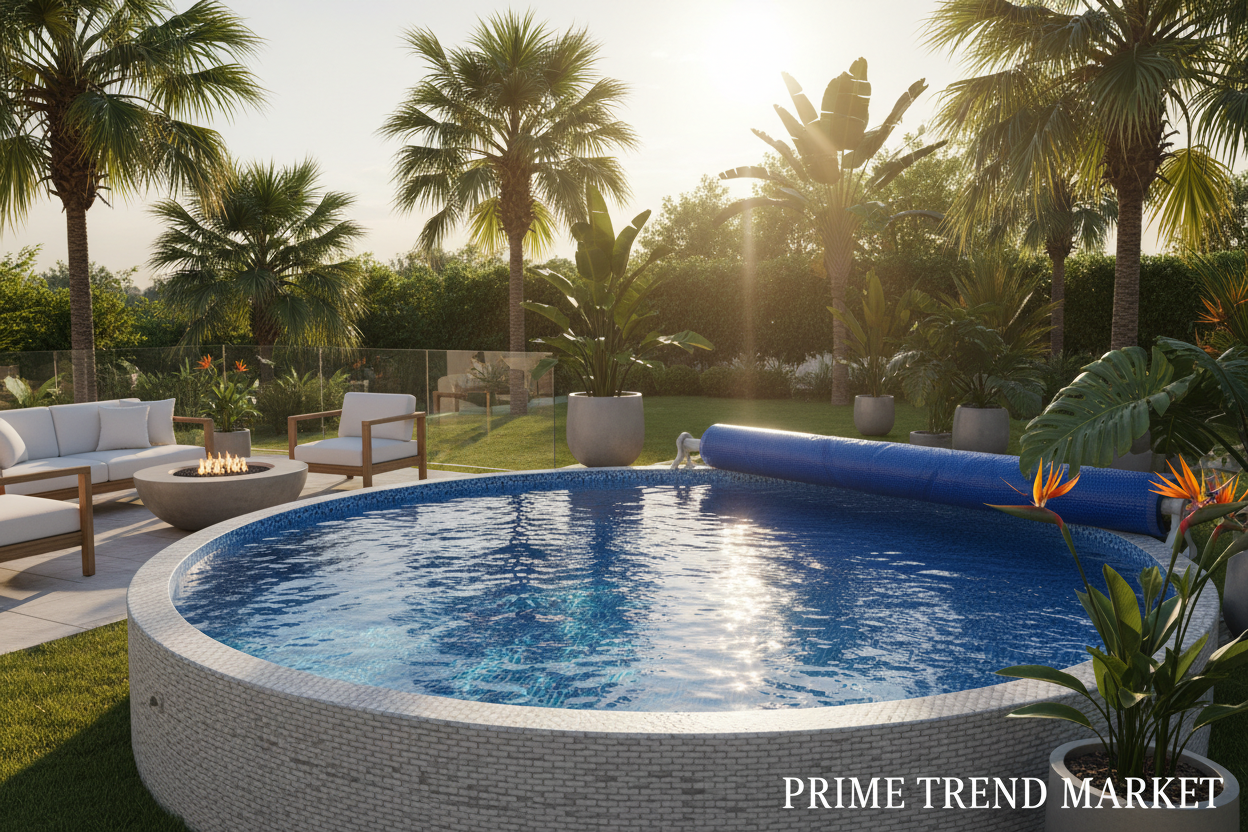 Luxury Summer Pool Bundle - Pool with Solar Cover