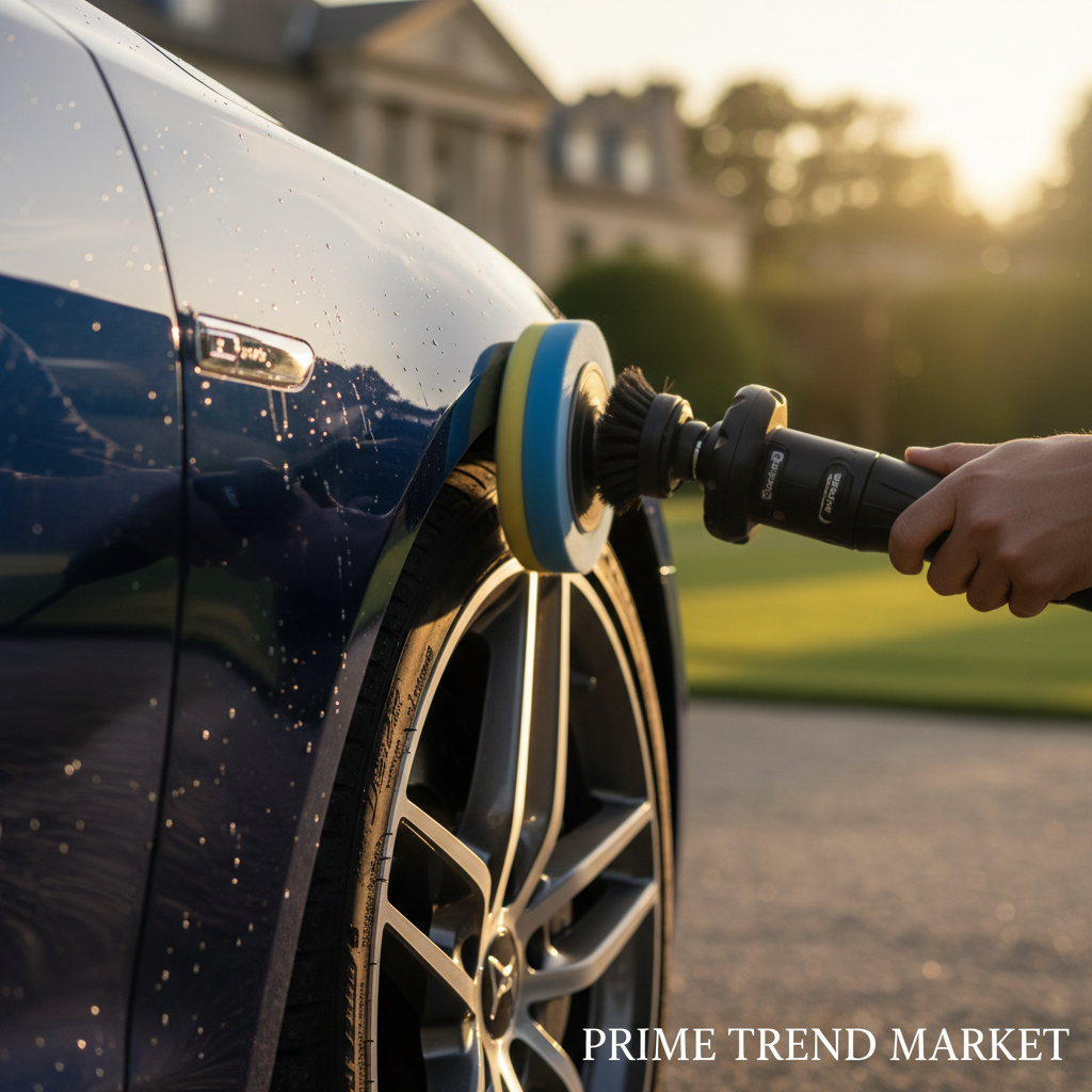 Car exterior detailing with buffing pad on wheel – Prime Trend Market