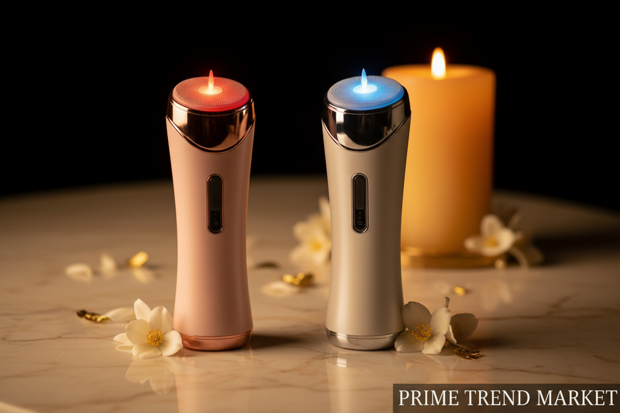 Luxury Pore Cleansing Facial Massager Pink White Duo Variant Shot